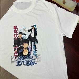 White Solo Leveling Graphic T-Shirt